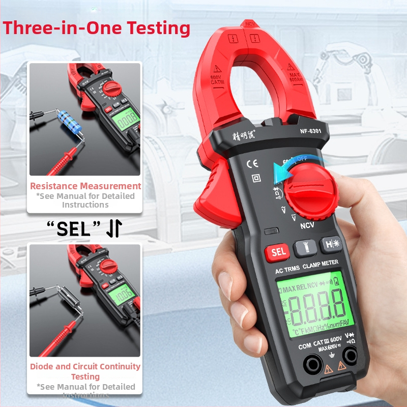 NF-6301 klipový multimeter - digitálny vysokopresný, automatický klipový ampermeter, CE ISO9001 FCC REACH certifikovaný