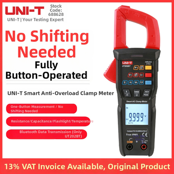 UNI-T UT202S Digitálny kloštový merací prístroj s automatickým rozsahom AC/DC, 600 V, 600 A, 6 MΩ