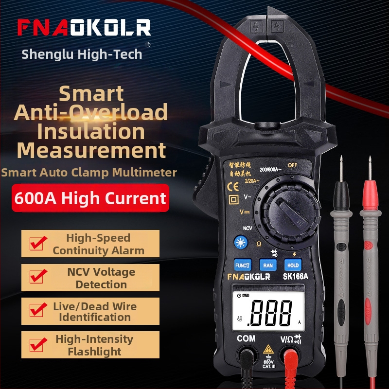 Kliešťový multimeter, rozsah 600 A, displej 1999 bodov, CE/FCC certifikovaný
