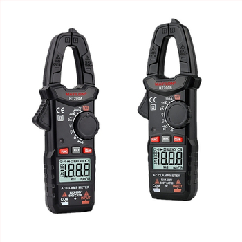 Mai Yilong digitálny klampmetr HT200A/HT200B: napätie 0–750 V, prúd do 600 A, odpor 40 mΩ, otvor čeľuste 25 mm