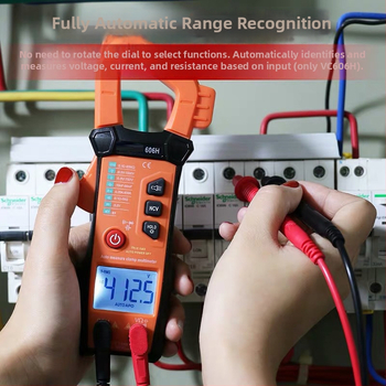 Digitálny klešťový multimeter VC606G/VC606H; typ: digitálny klešťový multimeter; napätie do 1000 V; prúd do 600 A; otvor kleští 25 mm