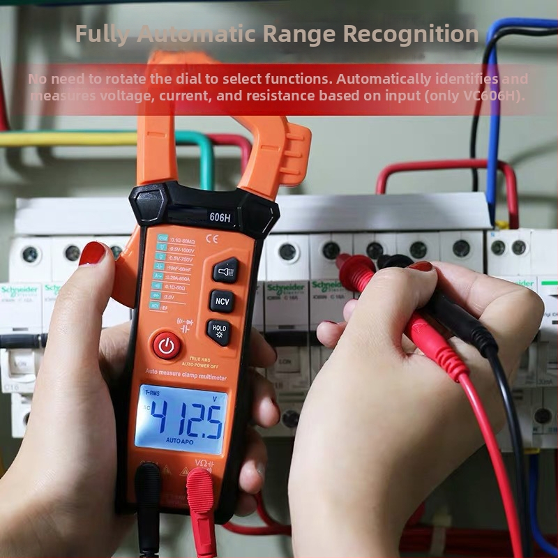 Digitálny klešťový multimeter VC606G/VC606H; typ: digitálny klešťový multimeter; napätie do 1000 V; prúd do 600 A; otvor kleští 25 mm