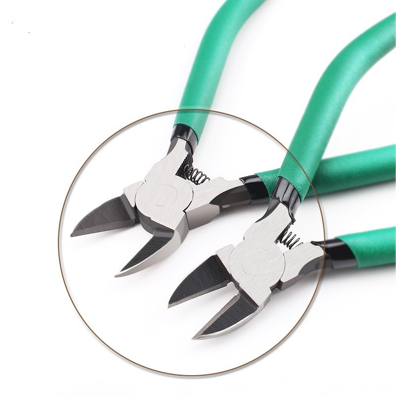 Диагонални клещи за кабел, стомана хром-ванадий, 0,25 кг, инструмент за рязане на тел и подрязване на пластмаса