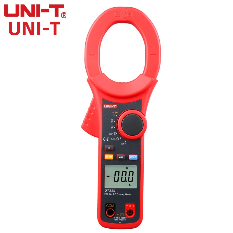 Klemový meter a multimetr UT220 – AC 2000A vysoký prúd, veľká čeľusť