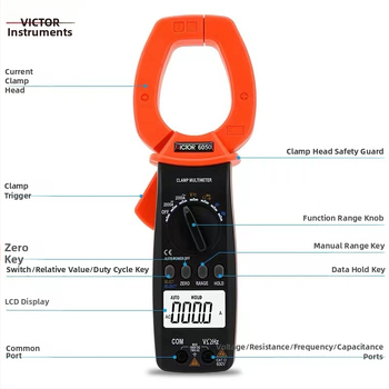 Victory VC6050/VC6052 Digitálny klampmeter AC/DC, 2000 A, 3999 zobrazení