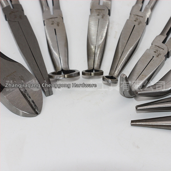 Klešta s dugim nosom, duge savijene čeljusti, 45° O-tip, 55# čelik