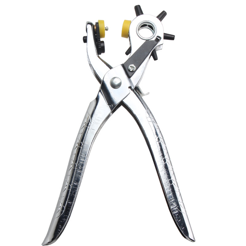 3-in-1 Eyelet Punch Pliers – Round Hole, Rivet & Leather Belt Punching (A3 • 0.5 • Rivets • Eyelet press pliers series)