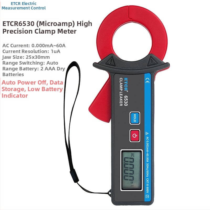 ETCR6530/6540 - klešťový prístroj na únikový prúd, kompaktný a prenosný, určený pre automobilový sektor