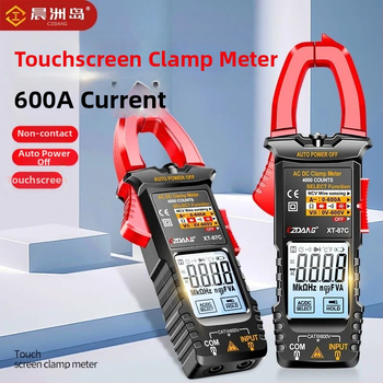 Klipový ampermeter s inteligentným dotykovým displejom, vysoká presnosť, podsvietený displej, pre elektrikárov a domáce údržbárske práce, odolný voči prehriatiu, multimetr