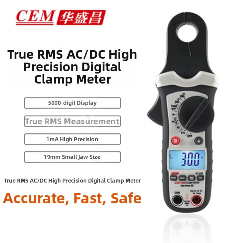 Huashengchang DT-338 Kliešťový meter s True RMS pre meranie AC/DC napätia a prúdu