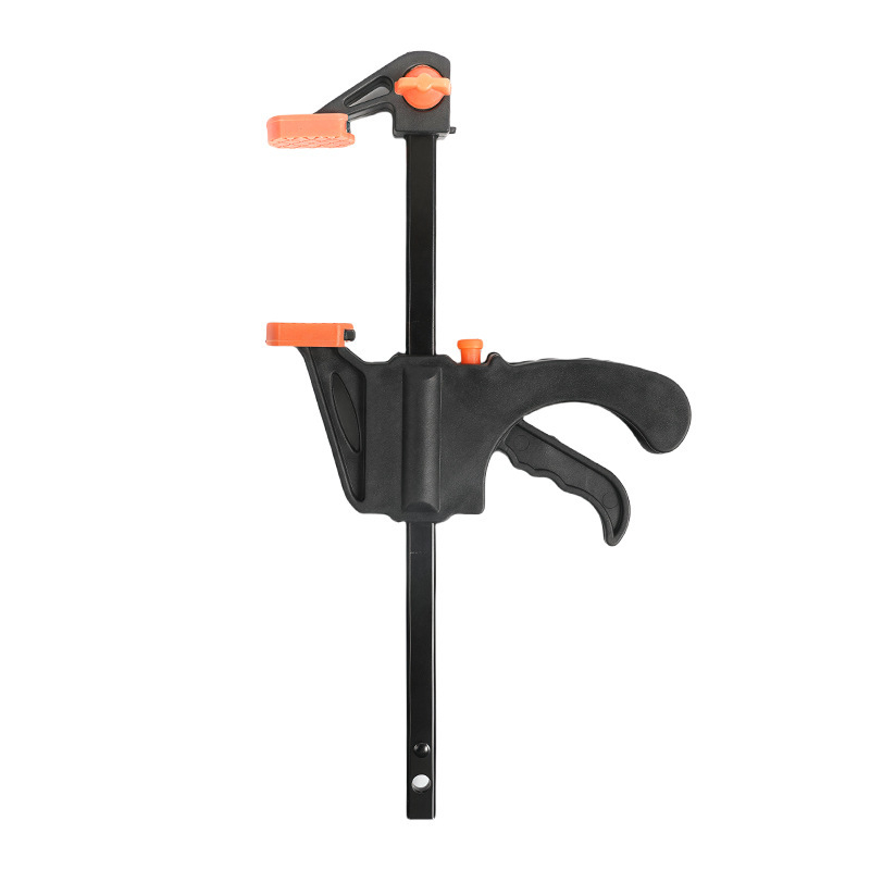 F-clamp cu mecanism de declanșare, bidirecțional, din oțel unelte, 0.07 kg