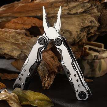 Vanjske sklopne kliješta od nehrđajućeg čelika s višenamjenskim alatom (Wire cutter, Can opener, Bottle opener, Screwdriver • Rust-resistant • Težina 0.302 kg)