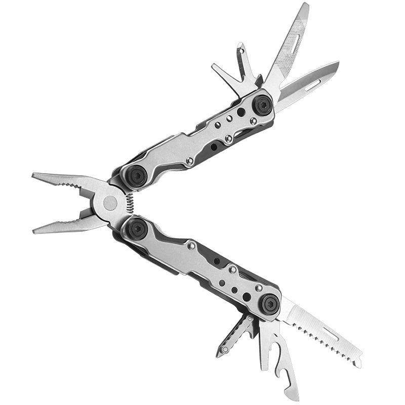 Vanjske sklopne kliješta od nehrđajućeg čelika s višenamjenskim alatom (Wire cutter, Can opener, Bottle opener, Screwdriver • Rust-resistant • Težina 0.302 kg)