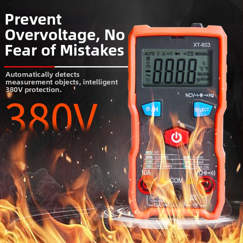 Skaitmeninis multimetras su automatinio diapazono funkcija, didelio tikslumo kapacitacijos matuoklis, kompaktiškas