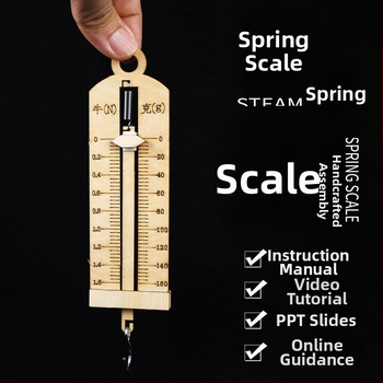 Dynamometer s pružinou – drevená vzdelávacia hračka pre vek 7–14, balené v taške, OEM logo