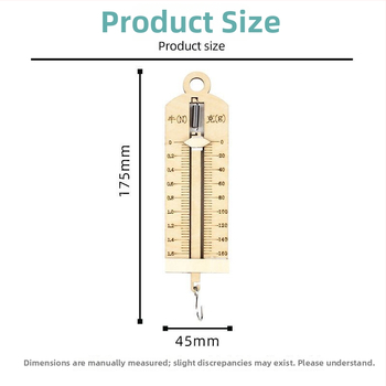 Dynamometer s pružinou – drevená vzdelávacia hračka pre vek 7–14, balené v taške, OEM logo