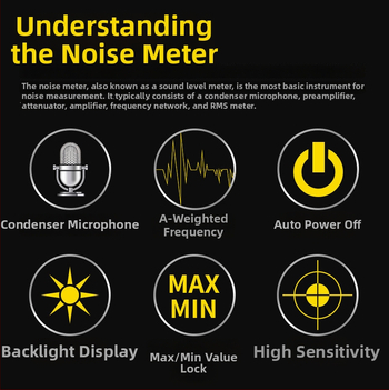 AS804 digitálny hlukomer, prenosný, rozsah 30-130 dBA, presnosť 1.5 dB, rozlíšenie 0.1 dB
