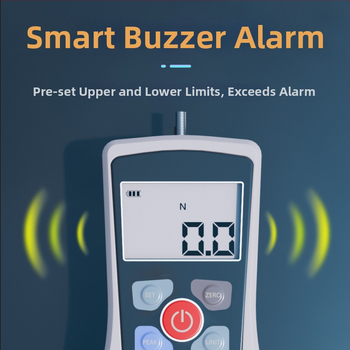 Huoto mini ručný digitálny dynamometer s pružinou, vysoká presnosť, elektronický displej, meranie tlačenia a ťahania