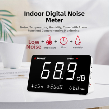 Stolný digitálny merač hluku SW-525S pre domáce použitie, merač hladiny zvuku