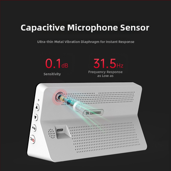 Stolný digitálny merač hluku SW-525S pre domáce použitie, merač hladiny zvuku