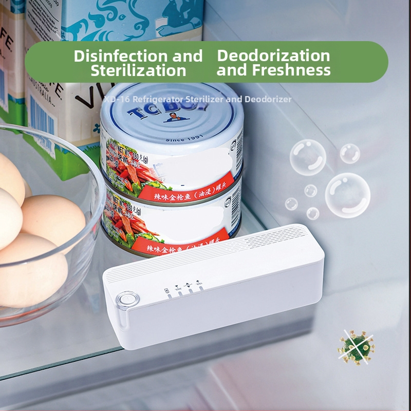 Šaldytuvo dezodorantas ir sterilizatorius, USB maitinimas, modelis QH-XD16, tinka 41–60 m², triukšmas <45 dB, mygtukų valdymas