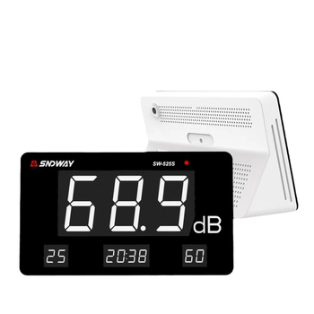 Stolný digitálny merač hluku SW-525S, rozsah 30-130 dB, presnosť ±1.5 dB, rozlíšenie 0.1 dB, prevádzková teplota 0-40°C