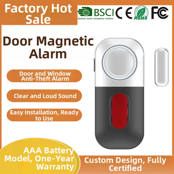 MEINOE MSA-826 Bezvadu durvju un logu signalizators, 130 dB sirēna, magnētiskais kontakts, induktīvā detekcija