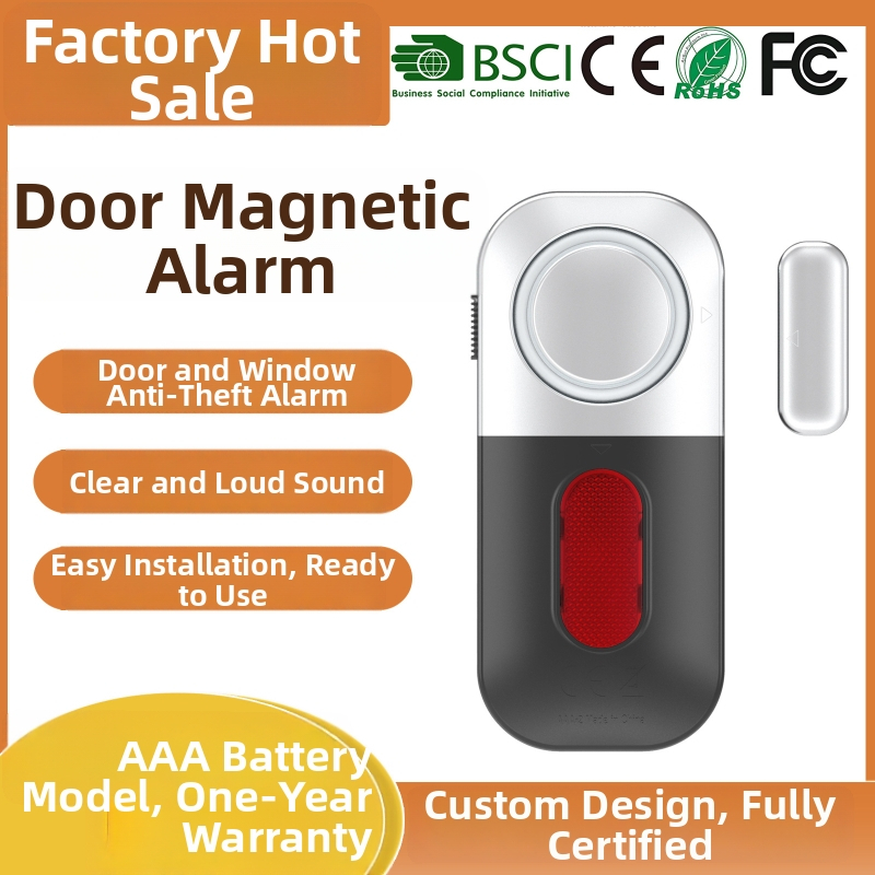 MEINOE MSA-826 Bezvadu durvju un logu signalizators, 130 dB sirēna, magnētiskais kontakts, induktīvā detekcija