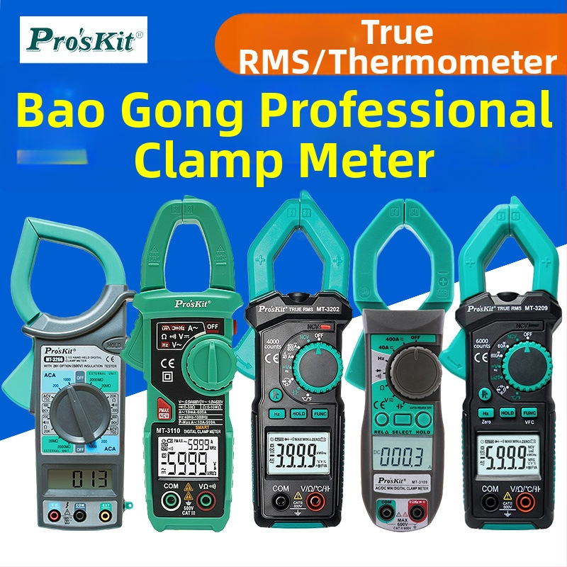 Prokits Baogong MT-3109 klešťový ampermeter s digitálnym displejom, AC/DC – vysoká presnosť