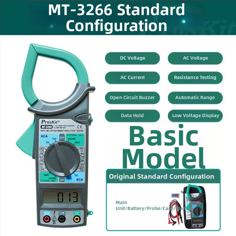 Prokits Baogong MT-3109 klešťový ampermeter s digitálnym displejom, AC/DC – vysoká presnosť