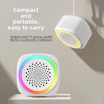 Desktopové zariadenie na spanie s bielym šumom, s vstavanou batériou, hudobnou funkciou a časovačom, bez displeja, výdrž batérie 8–12 hodín