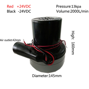 Centrifugálny ventilátor pre CNC, hliník, 24V/48V, 15 kPa