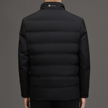 Pánska péřová bunda - Slim fit, Zapínanie na zips, Turn-down golier, Napĺňanie 550, Obsah páperia 51–55%