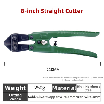 Käepideme tangidega ehtevalmistuseks, sirge ja diagonaalne ots, valatud 45# terasest, sile lõikega