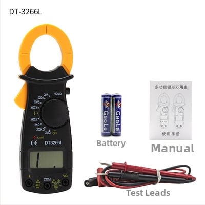 Klemný ampermeter DT3266L / VC3266L s digitálnym displejom, bzučákom a meraním odporu živého vodiča