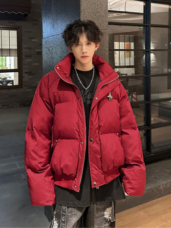 Polüestrist jakke polüester täidisega, tõmblukk, seisev krae, vaba lõige