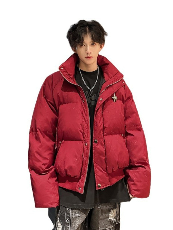 Polüestrist jakke polüester täidisega, tõmblukk, seisev krae, vaba lõige