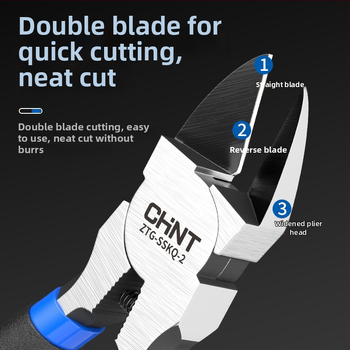 Tööstuslikult kvaliteetsed diagonaalsed lõiketerad ja nihestatavate lõugadega, õhuke tera elektronika jaoks, kroom-vanaadiumteras, kaal 0.091–0.152 kg