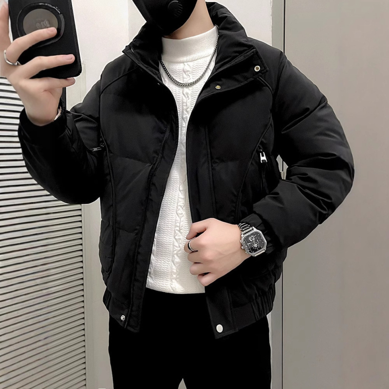 Medvilninė striukė/paltas, Korėjietiško stiliaus kardiganas, užtrauktuku uždarymas, tankus poliesterio užpildas, pamušalas 100% poliesteris