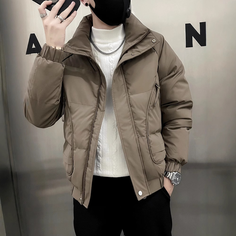 Medvilninė striukė/paltas, Korėjietiško stiliaus kardiganas, užtrauktuku uždarymas, tankus poliesterio užpildas, pamušalas 100% poliesteris