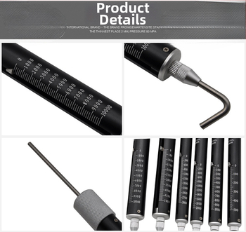 Pružinový dinamometer TK-2000, trubková sila tyč, dvojité gravírovanie stupnice, Deep Test Shence