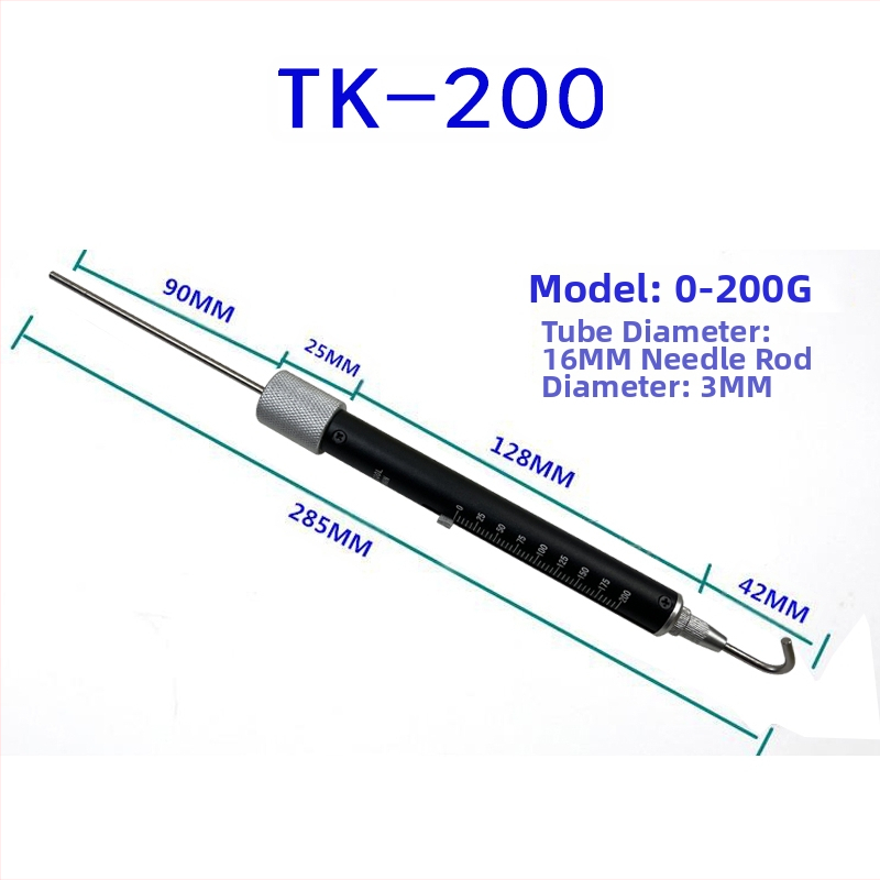Pružinový dinamometer TK-2000, trubková sila tyč, dvojité gravírovanie stupnice, Deep Test Shence