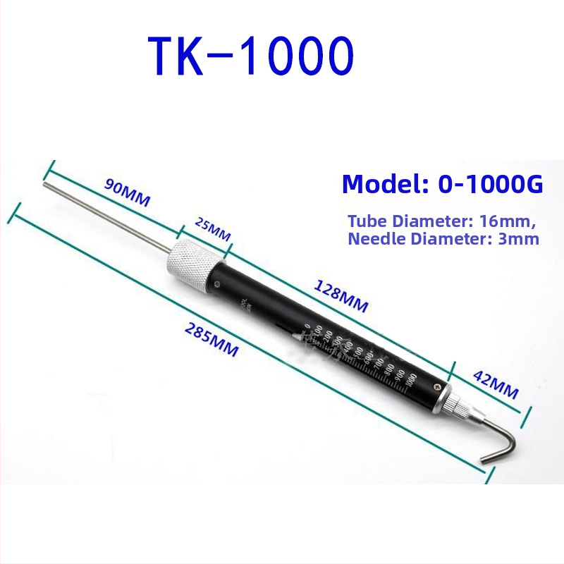 Pružinový dinamometer TK-2000, trubková sila tyč, dvojité gravírovanie stupnice, Deep Test Shence