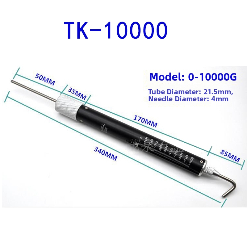 Pružinový dinamometer TK-2000, trubková sila tyč, dvojité gravírovanie stupnice, Deep Test Shence