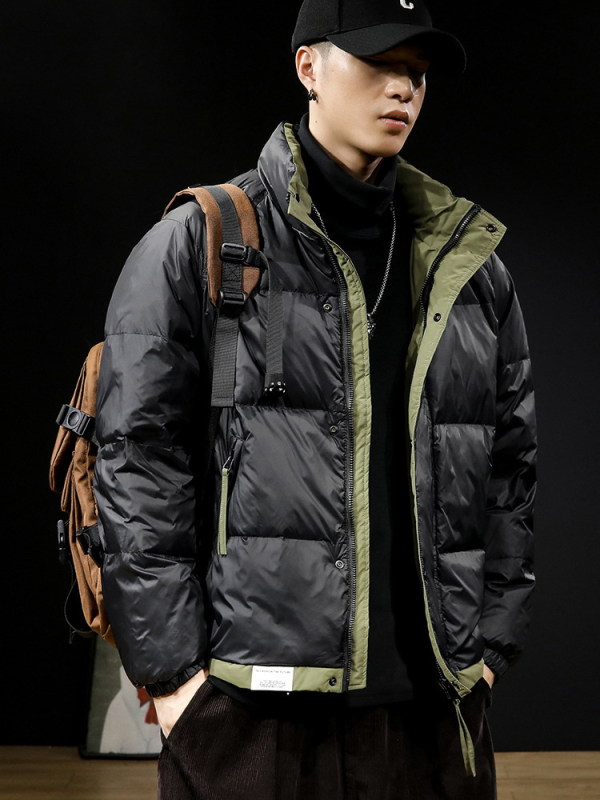 Korėjietiškos versijos kardiganas iš medvilnės su užtrauktuku, stora poliesterio pamušalas