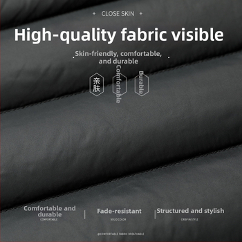 Vyriska pūkinė striukė – lengva žieminė, balta antis pūka (86–90%), 550 užpildymo galia, išorinis audinys nailonas/poliamidas 100%, pamušalas poliesteris 100%, siauras kirpimas