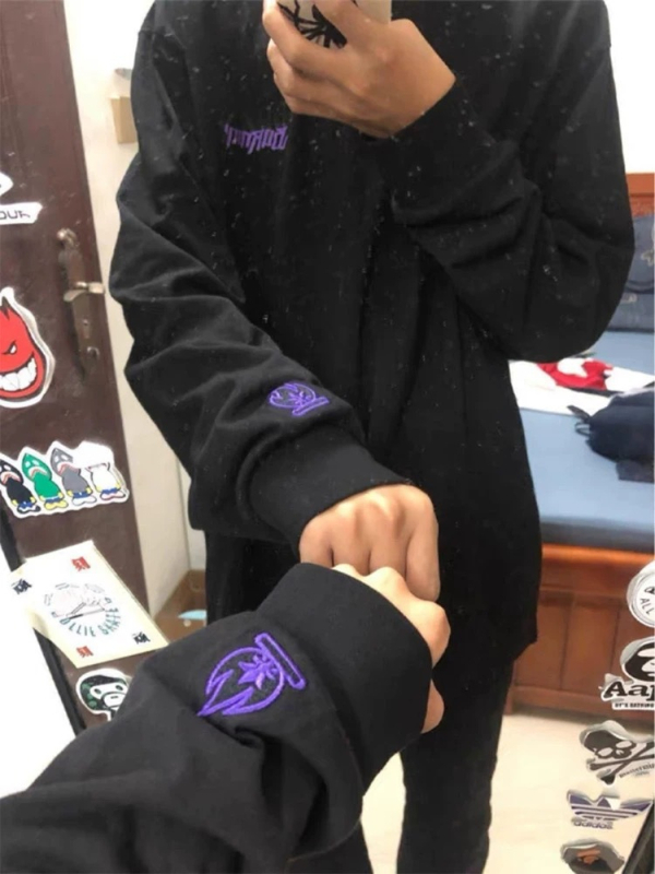 Õmmeldud pullover, Hongkongi stiilis, polüester 96%+, vaba lõige, pikkade varrukatega