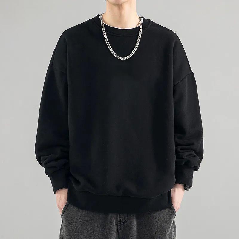 Meeste laia lõikega kampsun ümmarguse kaelusega, pikad varrukad, polüester 96%+, kaal 180–250 g, sügisene sobiv