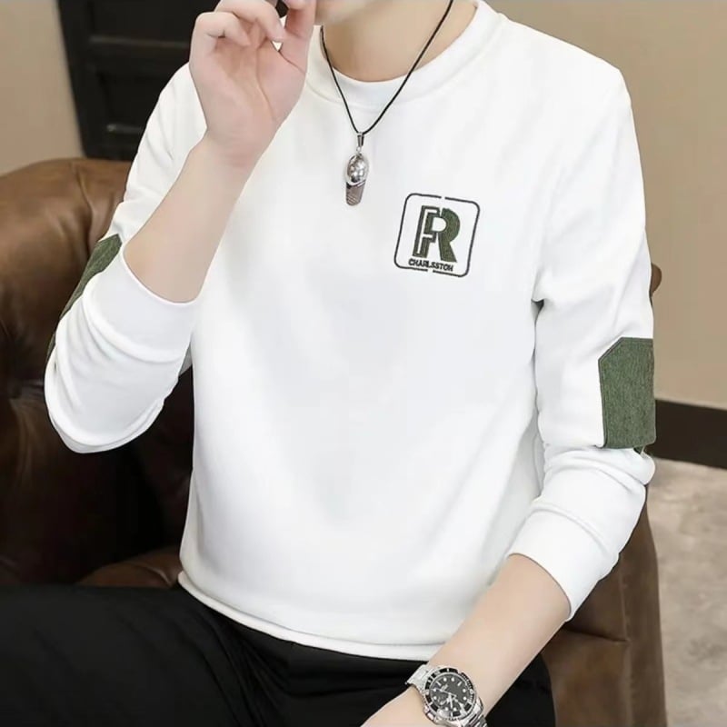 Pullover ringkaelusega, tikandiga, vaba lõige, pikad varrukad, polüester 91-95%