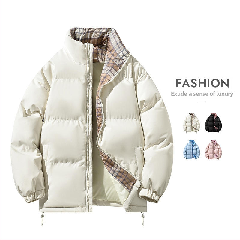 Vyrų žieminė striukė su poliesterio užpildais, stovimas apykaklė, užtrauktukas, storas užpildas, šoninės kišenės